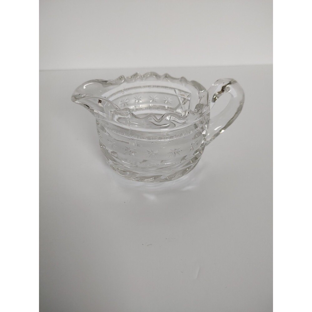 Antique EAPG McKee Innovation Creamer #407 Clear Early American Pressed Glass